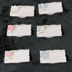 Set of 6 Porcelain Name Card Holders